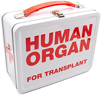 Aquarius Human Organ Large Fun Caixa - Caixa de armazenamento de estanho resistente com alça de plástico e capa frontal