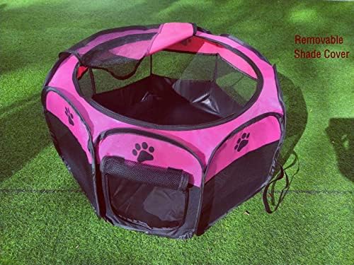 Gommle Portable Pet Playpen Para um coelho de cachorro de cachorro pequeno, Playpen de gatinho de gato de gatinho externo com estojo