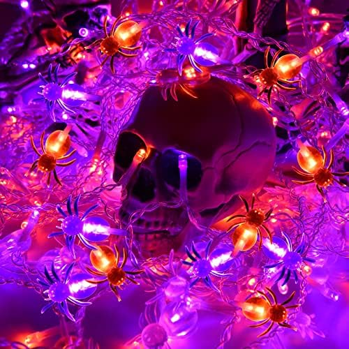 Luzes Shuomei 18ft Halloween Icelic com 216led Lights, 8 Modos Curta