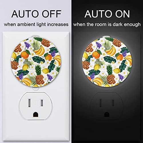 2 Pacote de plug-in Nightlight LED Night Light com sensor de entardecer ao amanhecer para o quarto de crianças, viveiro,