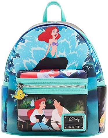 Loungefly Disney The Little Mermaid Princess Série Série de Straps Double Strap Bolsa de Bolsa de ombro