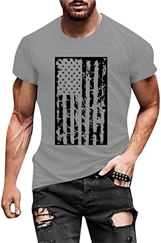 UBST Soldier Short Slave T-shirts for Mens, 4 de julho Retro American Bandle Tir camiseta verão músculo slim fit