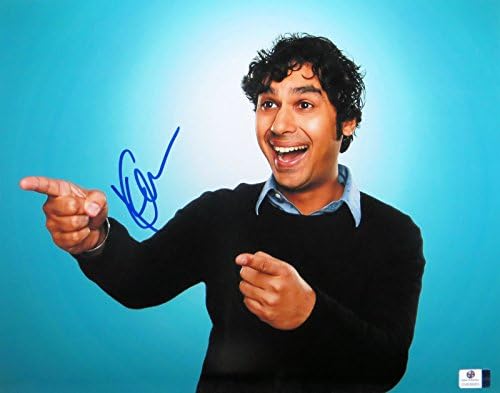 Kunal Nayyar assinou autografado 11x14 foto The Big Bang Theory Raj GV838958