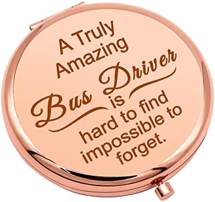 Bus de ônibus escolar Presentes de agradecimento Presentes espelho de maquiagem compacta para driver de ônibus Presentes de valor