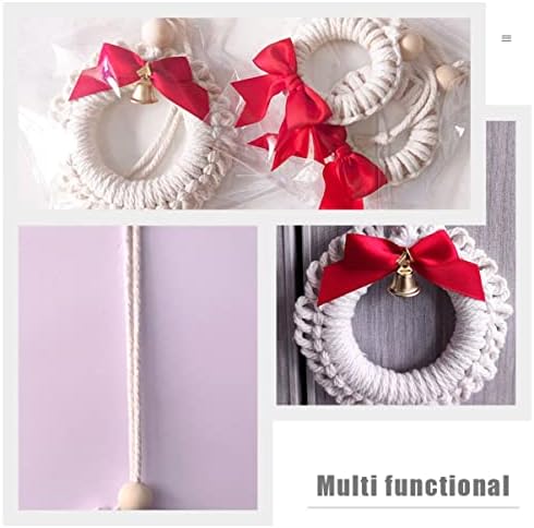 Ornamento Christmas Wreaths Feriado Made Made Jingle DecorCase com decoração Mesa de algodão Favorias de ornamentos dianteiros de arco