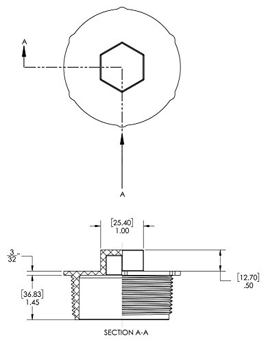 CAPLUGS 99192803 PLÁSTICO PLÁSTICO PARA APARTIDO NPT. Para caber 2,5 NPT-2500, PE-HD, para caber 2,5 , branco