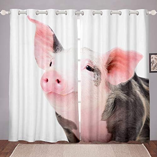 Cortinas de janela da escala de peixes erosébrides Mermaid Blackout Blackouts Seigaiha Padrão Tratamentos de janela de janela Delas de janela de menina doce para meninas garotas roxas, isoladas térmicas 104 x 96