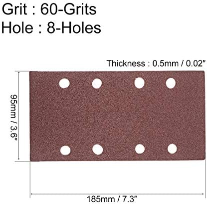 UXCELL 40 GRIT 1/3 LINDA DE LINHA DE LIDADE DE LIANÇA E PADS DE LOOP 8 FURO 15PCS