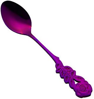 Aço inoxidável Flower Flower Tea Tea Spork Ferramenta de sobremesa de sobremesa ao ar livre mesa de jantar pequena para 4