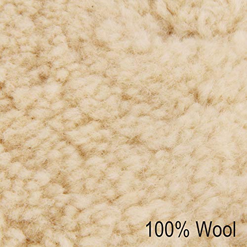 Makitoyo 8 Buffing bloce Natural Wool e alça de loop para corte e polimento de compostos, para automotivo, 3 peças,