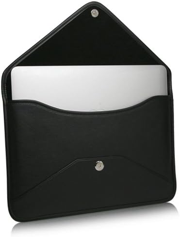 Caixa de ondas de caixa para Razer Blade Stealth - Elite Leather Messenger bolsa, design de capa de couro sintético Design - Jet Black