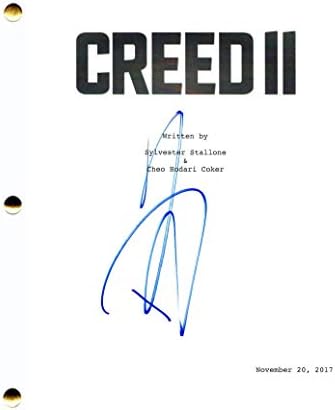 Dolph Lundgren assinou autógrafo Creed II Script de filme completo - estrelado por Michael B Jordan Tessa Thompson Phylicia Rashad e Sylvester Stallone, Ivan Drago em Rocky IV 4