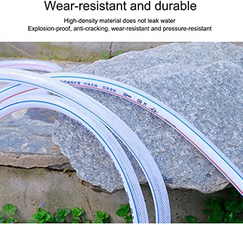 Mhui Clear trançado PVC Tubulação flexível Tubo de água reforçada Tubo de mangueira de água de vinil 16 mm, 5 pontos x 16mm