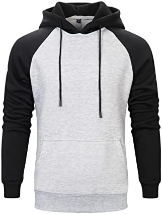 Jeshifangjiusu Men's Men's Compoled Fleece Sweetshirt Fashion Athletic Capuzes esportivos Jaqueta de retalhos de colorido Pullover sobre coquetão