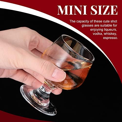 Copos fofos de copos de vidro conhaque 1.7 onças copos conhaque de copos de vinhos de vidro de copos de vidro para suco de