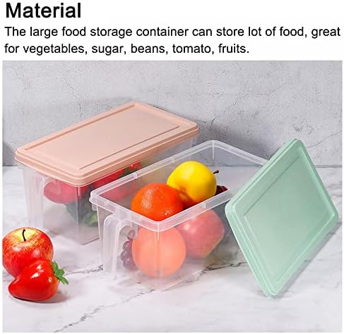 Recipiente de armazenamento de alimentos de plástico uxcell 2pcs, caixas de organizador de armazenamento de alimentos