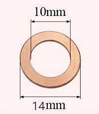 Luoqiufa M10 lavadoras de cobre anel plano vedação de vedação de vedação de vedação de vedação de vedação de anel de anel