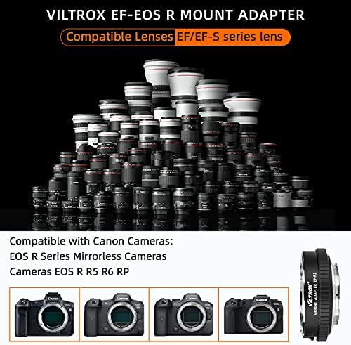 Adaptador EF-R2 EF para RF, adaptador de montagem de lentes de foco automático com anel de controle personalizado compatível com lente