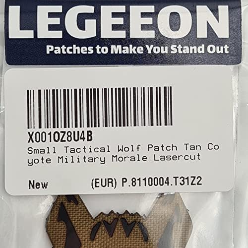 Pequeno lobo tático Patch tan coiote moral militar lasercut