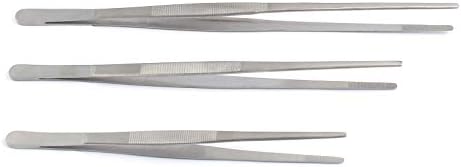 Tweezer de 3 peças DDP com pontas serrilhadas, comprimentos: 12 , 10, 8