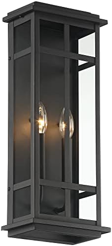 POSTINI EURO Design Metrix 20 Alta Alta Luz preta de 2 luz retangular SCONCE