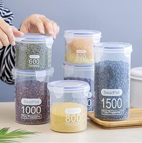 Axlezx transparente latas de alimentos latas de alimentos de cozinha 1500ml