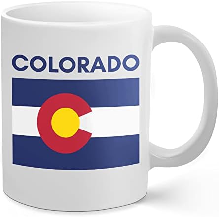 Palm City Products Colorado State Bandal - Caneca de café de cerâmica de 11 oz | Grande presente para coloradans