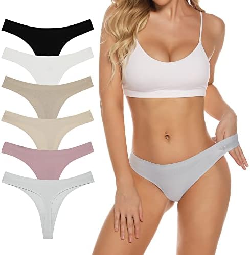 Calcinha de tanga sem costura de Jaywan para mulheres calcinha de calcinha de tanga e estiramento sem show thong 6 pack s-xl