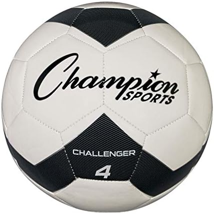 Bola de futebol esportivo Champion Challenger, tamanho 4, preto/branco