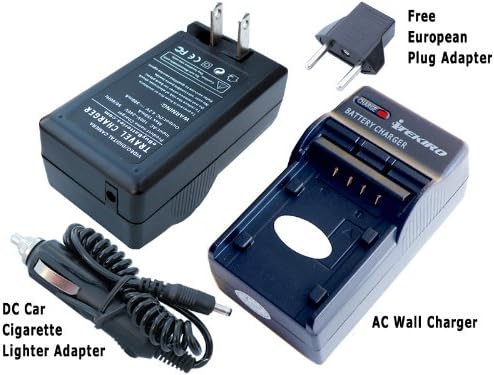 Kit de carregador de bateria de carro de parede AC ITEKIRO para Panasonic PV-GS35 + ITEKIRO 10 em 1 Cabo de carregamento
