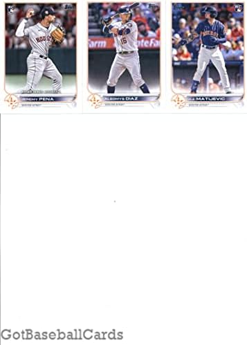 2022 Topps Update Baseball Houston Astros Team conjunto de 9 cartas: Alex de Goti, Niko Goodrum, Jake Odorizzi, Joe Perez, Jeremy