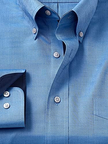 Paul Fredrick Men's Classic Fit Non Iron Comfort Stretch Solid Dress Shirt