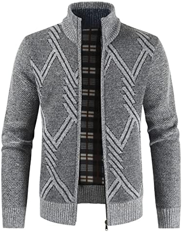 Casacos e jaquetas masculino Cardigan Cardigan Jaqueta de suéter de manga comprida suéter de malha