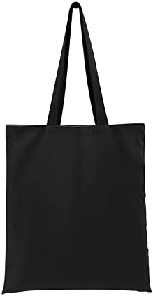 HOOSHING LAvas Bag Bag preto algodão com zíper e bolsa de ombro reutilizável para bolso para compras viagens de trabalho