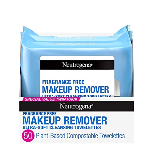 Neutrogena maquiagem removedor de limpeza lenços de rosto, toalhas faciais de limpeza diária para remover maquiagem à prova d'água