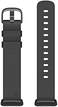 Fitbit Charge 5 Premium Horween Leather Acessory Band, Produto Oficial, Preto, Pequeno