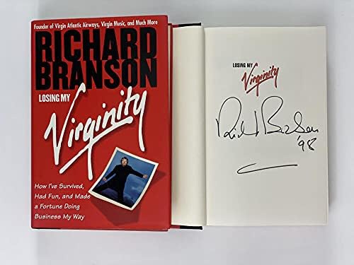 Richard Branson assinou o autógrafo Losing My Virgindy Livro D - Virgin Galactic, Virgin Group, Virgin Records Bilionaire