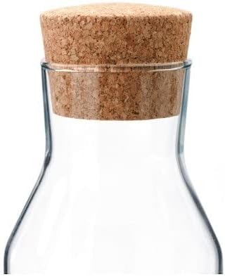 Ikea 365 jarra de vidro transparente com rolha de cortiça, ideal para jarra de água quente e fria, chá/cafeteira, chá gelado, arremessador de bebidas e para servir vinho