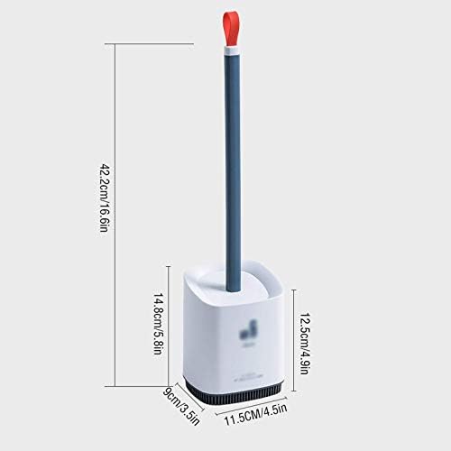 Shangyue escova de vaso sanitário durável e suporte, o pincel do vaso sanitário pode ser pendurado na parede ou colocado no chão a ferramenta de limpeza doméstica com uma escova de vaso sanitária de longa distância banheiro de limpeza