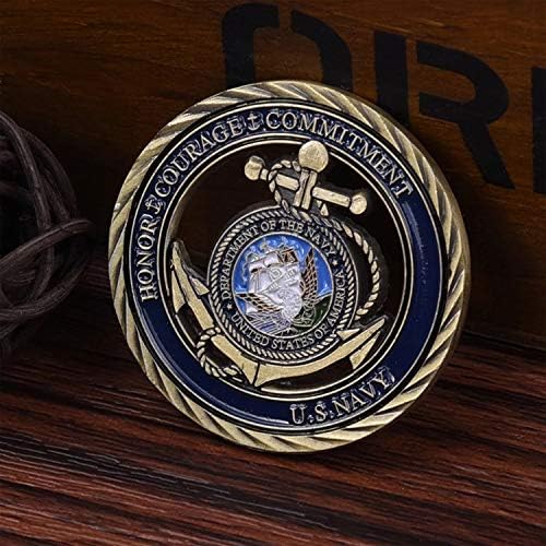 Birchriver US Navy Core Values ​​Desafio Coin, colecionador comemorativo