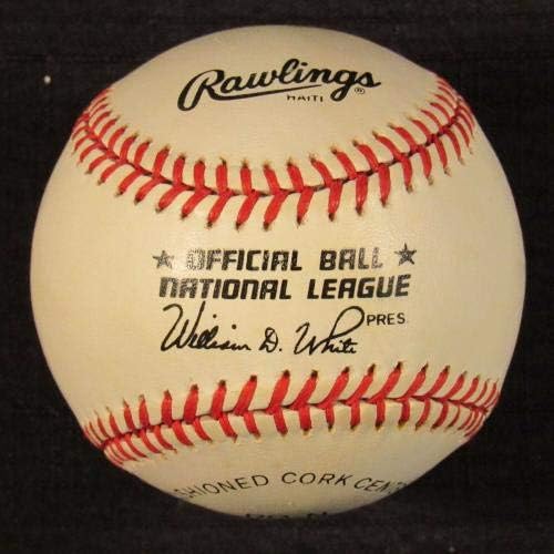 Jerome Walton David Justice assinou Autograph Autograph Rawlings Baseball B107 - bolas de beisebol autografadas