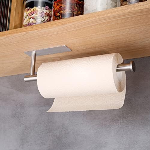 Suporte de toalhas de papel de Gewtur sob armário - suporte de papel de papel de papel autônomo, suporte de parede de papel de aço inoxidável para cozinha, banheiro, armários