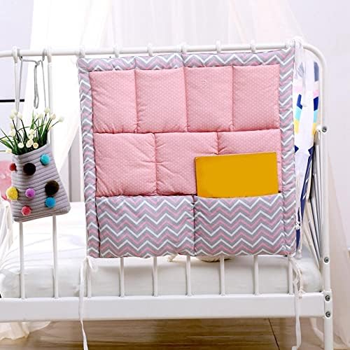 Menolana Baby Bed Borning Organizer Toys Clothing Organization Nursery Solding Storage Bag for Bed, cinza