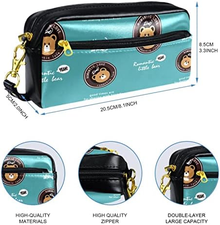 Tbouobt Bolsa cosmética para mulheres, bolsas de maquiagem Bolsa de higiene pessoal espaçosa presente de viagem, urso animal de desenho animado