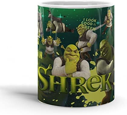 Canecas brancas de Saigonese Shrek Copas de aniversário de cerâmica Tea de Natal 11 oz Presentes de caneca para o