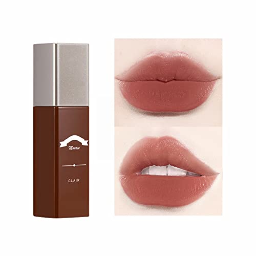 Maquiagem máxima Lip Gloss 3 Chocolate Pó em pó embutido Veludo de lama embutido Esmalte embalado à prova d'água e lábios coloridos