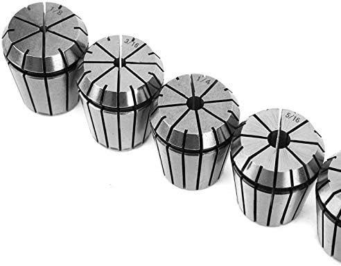 11 PCS ER32 Spring Collet Set, Chuck de coletas de aço de alta velocidade para a máquina de moagem CNC de máquina de perfuração