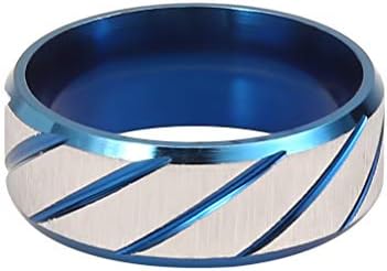 ODEROL Lianxiao - anel de titânio Staal aço inoxidável simples arco interno simples arco duplo chanfrado anel de areia cruzada, 8,
