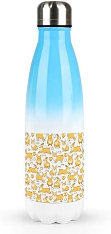 Cão galês Corgi 17oz Sport Water Bottle Stainless Aço aço a vácuo Solas de cola isolada Flask esportivo reutilizável