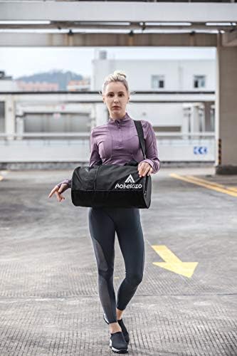 Bolsa de ginástica aokelato, mochila esportiva pequena 30l, com compartimento de sapatos e bolso molhado, bolsa de fim de semana à prova
